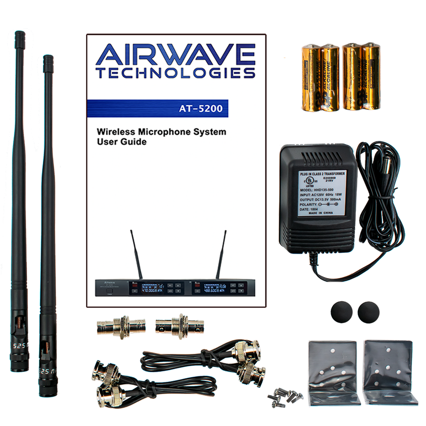 AT-5220 | 2 Channel Wireless Microphone System with Lavaliere