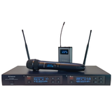 AT-5250 | 2 Channel Wireless Microphone System with Handheld and Lavaliere